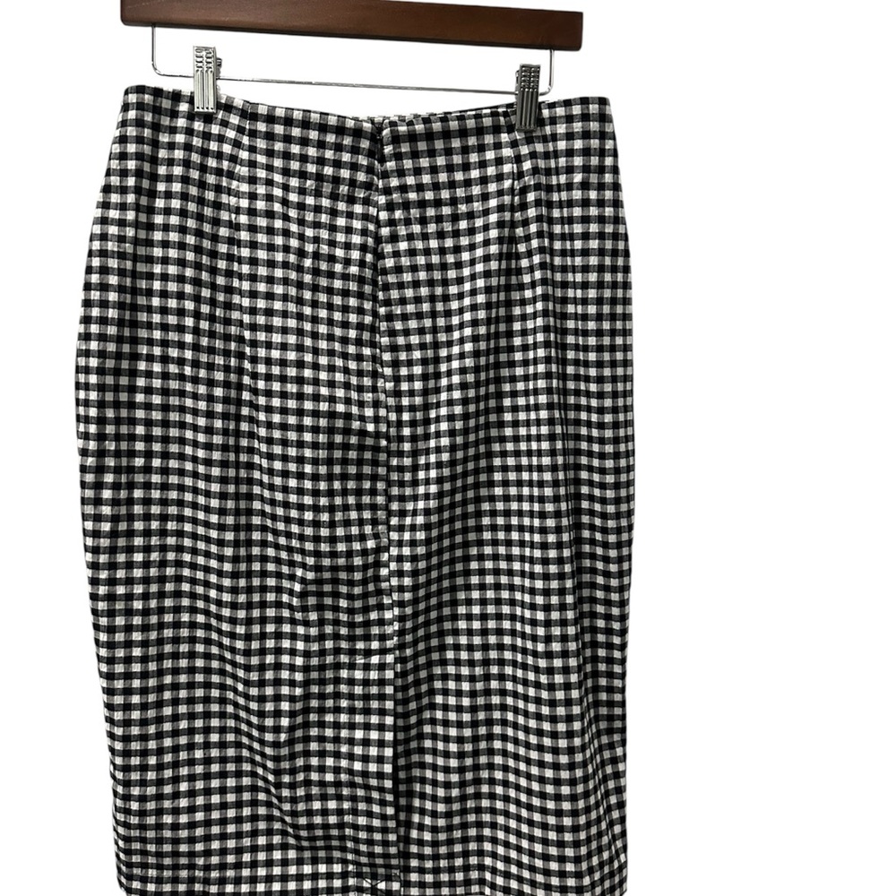 Who What Wear Black‎ and White Gingham Midi Skirt - Picture 2 of 5